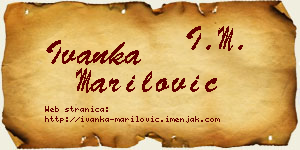 Ivanka Marilović vizit kartica